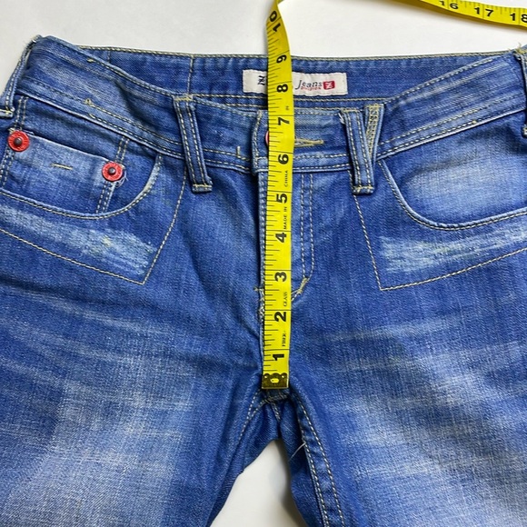 Abercrombie & Fitch Low Rise Straight Jeans Y2K  Embroidery Elk Zipper Pockets - Picture 10 of 14